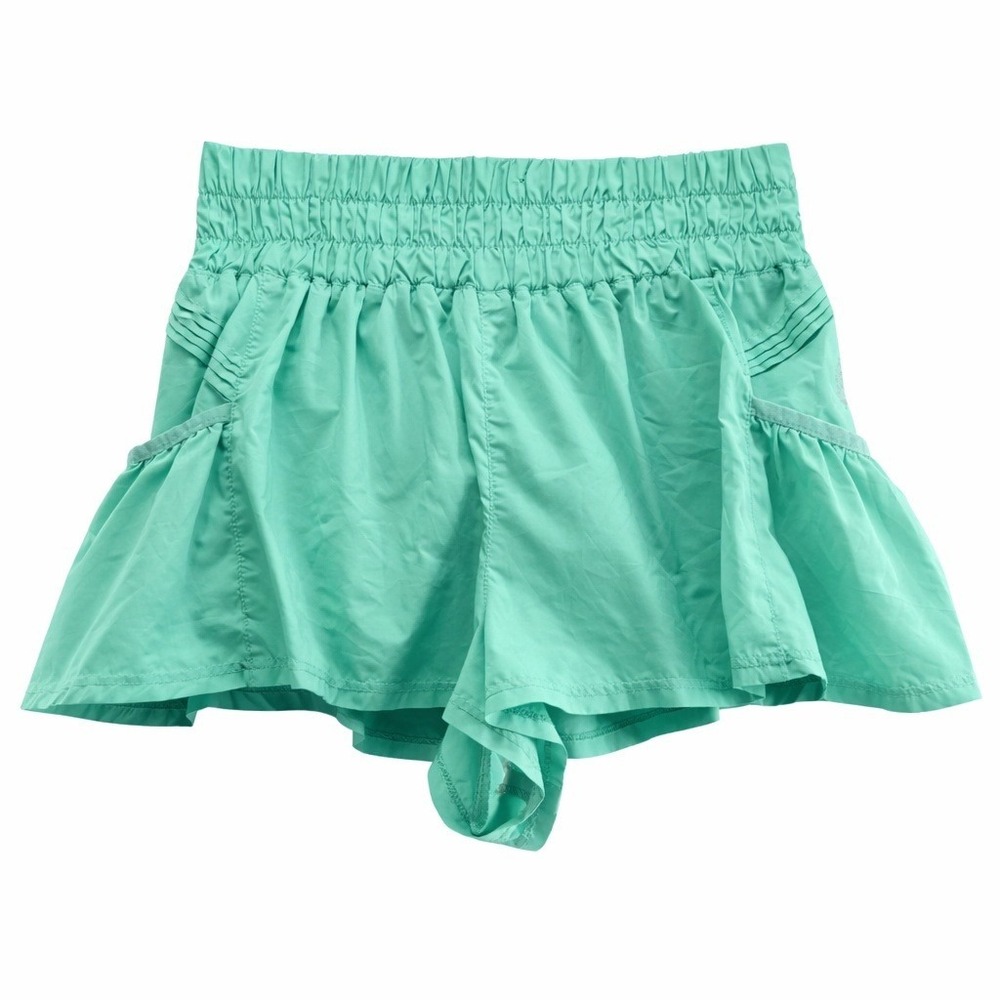 Free People FP Movement Get Your Run On Shorts Women S Mint Green Flowy Boho - Picture 2 of 6